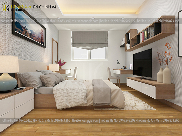 thiết kế căn hộ chung cư cao cấp khu vực phòng ngủ 1